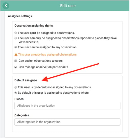 Default Assignees